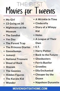 Movies For Birthday Party, Movie To Watch With Teenage Daughter, Disney Teenage Movies, Movies That Are Books, Movies For 12 Yo, Movies To Watch With Daughter, Movies To Watch 10-12, Movies To Watch With Cousins, Netflix Movies To Watch 13+