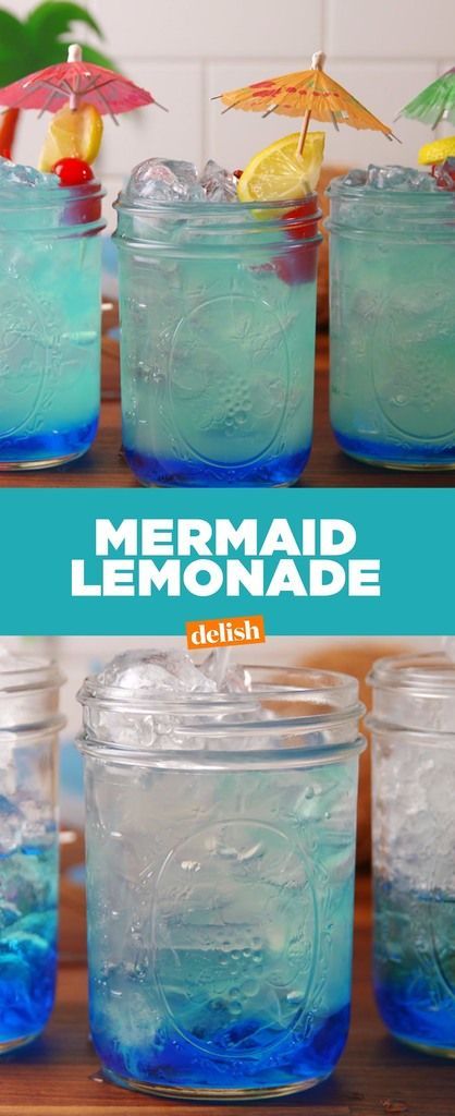 When Life's A Beach, Drink Mermaid LemonadeDelish Mermaid Lemonade, Kek Lapis, Beach Drinks, Drink Drank Drunk, Blue Curacao, Lemonade Recipes, Drinks To Try, Delicious Drinks, Alcohol Drinks