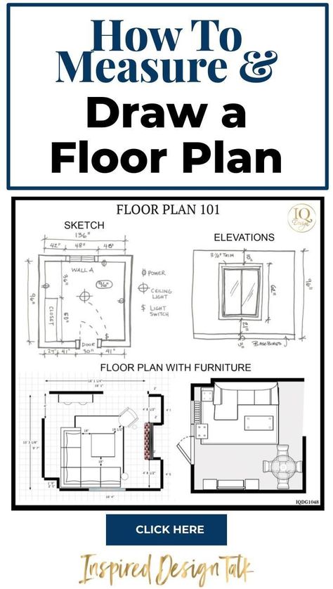 Get all the designer tips on how to measure and draw a floor plan for your next home makeover. Click to DOWNLOAD your How To Guide inside! Room Measurements Floor Plans, How To Draw A Room Layout, How To Make A Floor Plan, How To Draw A Floor Plan Interior Design, How To Measure A Room, How To Draw A Floor Plan, How To Draw Floor Plans, Building Binder, Drawing Floor Plans