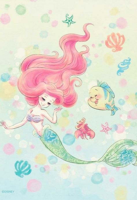 the little mermaid Mermaid Wallpapers, Ariel Disney, Disney Japan, Images Disney, Disney Ariel, Pinturas Disney, Ariel The Little Mermaid, Mermaid Art, Disney Fan Art