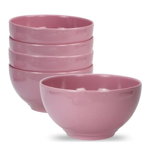 Calypso Basics, 6pc Melamine Bowl Set, Pink Pink Kitchen Decor, Pink Bowls, Melamine Bowls, Soup Bowl Set, Kitchen Bowls, Pink Life, Melamine Dinnerware, Apartment Decor Inspiration, Pink Kitchen