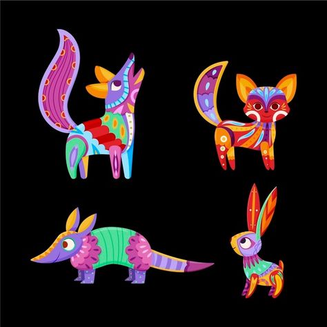 Alebrije Illustration, Alibreje Ideas, Alebrije Art, Paty Ideas, School Art Activities, Tattoo Project, Mexican Designs, Arte Popular, Folk Art Painting