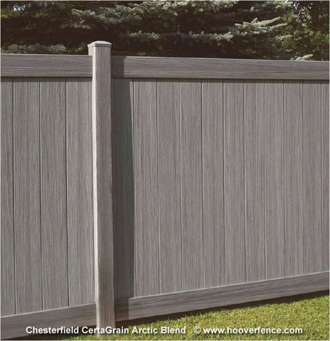 31 Beautiful Vinyl Fencing Colors Vinyl Privacy Fence Ideas, Vinyl Fence Colors, Fence Colors, Landscaping Elements, Yard Fencing, Colorado Landscaping, Privacy Fence Ideas, Grey Fences, Vinyl Fence Panels