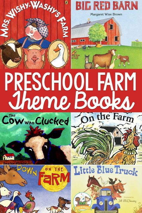 Farm Theme Crafts, Farm Theme Preschool Activities, Farm Activities Preschool, Books For Preschool, Preschool Farm, September Preschool, Farm Animals Preschool, Books For Preschoolers, Farm Lessons