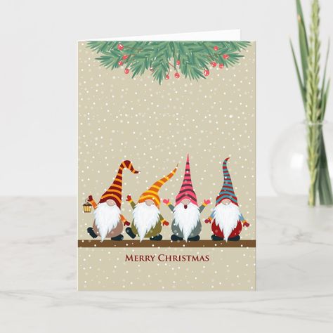 Christmas Card Size, Gnomes Christmas, Funny Gnomes, Funny Christmas Gifts, Funny Christmas Cards, Handmade Birthday Cards, Christmas Gifts For Women, Christmas Cards Handmade, Christmas Gifts For Kids