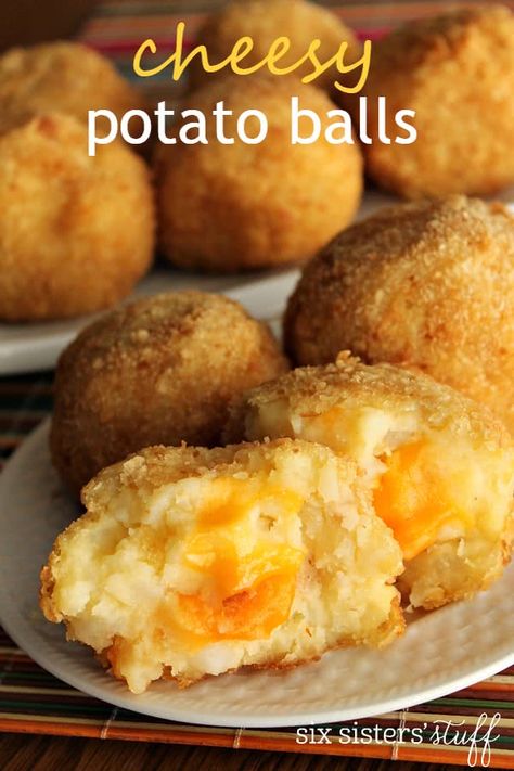 Cheesy Potato Balls, Cheesy Potatoes With Hashbrowns, Potato Ball, Garlic Parmesan Fries, Buttery Mashed Potatoes, Potato Balls, Cheesy Hashbrowns, Cheesy Potato Casserole, Hot Appetizers