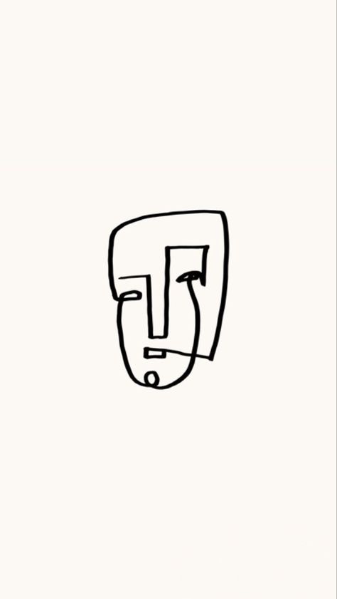 Picasso Iphone Wallpaper, Minimal Sketch Tattoo, Simple Tattoos For Artists, Picasso Face Tattoo, Nothing Really Matters Tattoo, Picasso Tattoo Line, Cubist Tattoo, Artsy Tattoo Ideas, Picasso Wallpaper