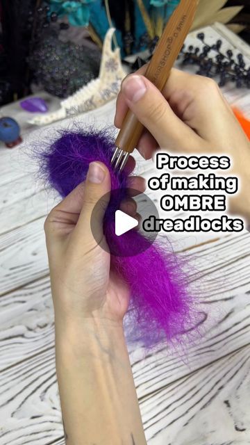 BasiliskHairs ⭐️ DREADS extensions on Instagram: "⭐️ DREAD PROCESS ⭐️
creating ombre synthetic dreads and braids, from purple to magenta to orange
BASILISKHAIRS.com/product/exclusive55

Hand-mixed color transitions. 
COLORS – hand-mixed and hand-connected ombre from PURPLE into MAGENTA PINK into bright ORANGE!
🔮 All 3 of these colors – glow in the ultraviolet (UV-active)! 
Half set - dark brow

💫 The set includes dreadlocks and various braids, 
real crystals, 
unusual jewelry and beads.
All decorations are included.

Unusual jewelry, Each bead and pendant was hand-picked specifically for this set!
💫 TEXTURE – bumpy-textured lux ends!
The lightest type of dreadlocks by weight. At the same time, they are incredibly soft (just like wool), and amazingly voluminous!
Slightly curved, differen Type Of Dreadlocks, Synthetic Dreads Styles, Dreadlock Extensions Diy, Copper Dreads, Peekaboo Dreads, Synthetic Dreads Diy, Purple Synthetic Dreads, Pink Synthetic Dreads, Dreads Diy