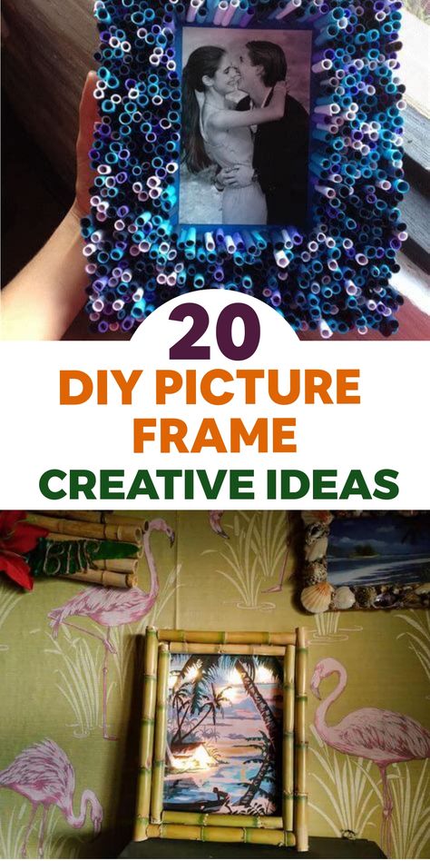 Elevate your home decor with these inventive DIY picture frame ideas that blend personal touches and artistic flair. Explore unique ways to transform plain frames into whimsical works of art, whether by adding seashells, buttons, or colorful beads. Display your favorite memories and artwork in frames that are as special as the moments they capture. Bring personality and charm to your walls with these creative projects that will surely make a stylish statement in your living space. Cool Photo Frame Ideas, Diy Acrylic Picture Frame, Diy Painting Frames Ideas, Diy Painted Picture Frames Ideas, Decorate Photo Frame, Photo Frame Making Ideas Diy Crafts, Diy Wall Picture Ideas, Paper Picture Frames Diy, Painted Picture Frames Diy Creative