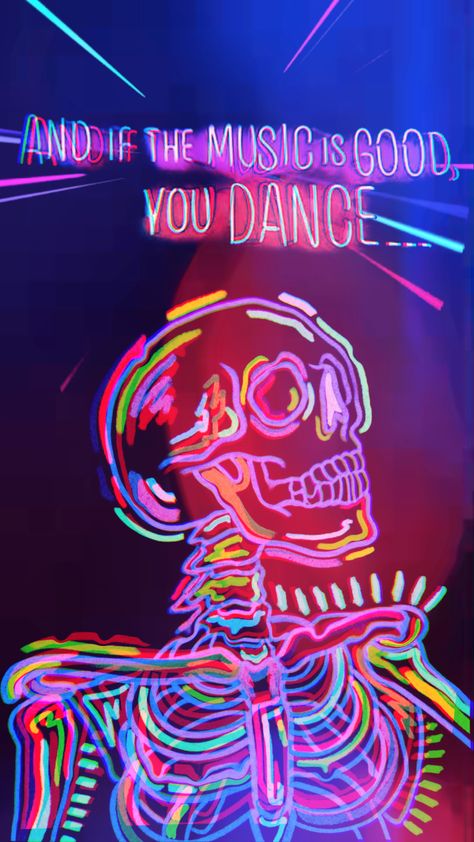 #neon #aesthetic #mood #skeleton #spooky #art #music #dance #light #rave #wallpaper Rave Wallpaper, Rave Aesthetic Wallpaper, Edm Aesthetic, Rave Theme, Summer Sequins, Neon Goth, Techno Clothes, Rave Light, Rave Art