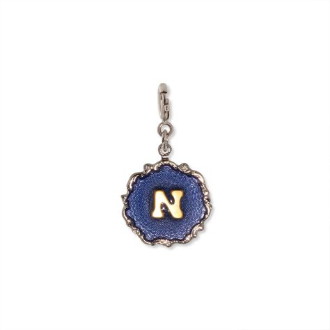 Silver Tone Blue Enamel Gold Tone Initial N Charm 1928 Jewelry, Blue Hand, Gold Enamel, Sapphire Blue, Initial Charm, Monogram Initials, Fashion Essentials, Silver Charms, Bracelet Making