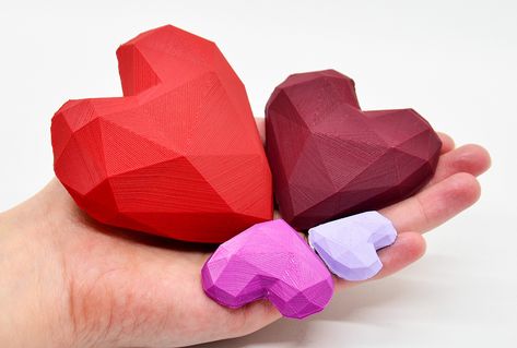 3d Print Shop, 3d Printed Heart, Heart 3d, 3d Business, Pixel Heart, 3d Ideas, Ljubljana Slovenia, 3d Printer Projects, Valentine Print