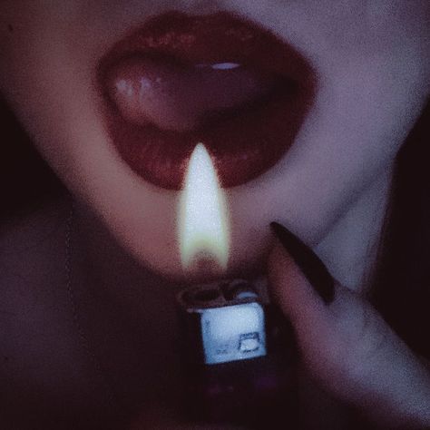 Aesthetic Lighter, Light Red Lipstick, Burnt Tongue, Burning Tongue, Lana Myers, Rorschach Test, Lipstick Mark, Rose Lipstick, Aesthetic Light