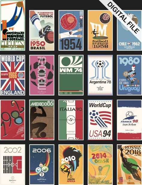 New! Collection 20 vintage posters of Football Championships 1930 - 2018 - hq images was just added to eBay. Check it out! #eBay #eBaySeller Football Poster, World Football, Poster Collection, Vintage Football, Vintage Posters, Check It Out, New Collection, Football, Things To Sell