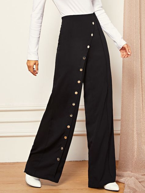 Peg Pants, Mid Waist Pants, Trouser Design, Printed Wide Leg Pants, Fashion Attire, Pantalon Large, Pants Design, Type Of Pants, Style Elegant