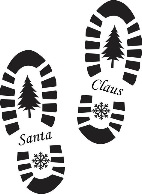 Santa footprint on white background. Claus cut foot template. Santa Claus footprint stencil designs. flat style. Santa Footprint Stencil, Santa Claus Footprints, Footprint Template, Footprint Stencil, Santa Footprints, Ideas Decoracion Navidad, Christmas Jobs, Xmas Costumes, Dear Santa Letter