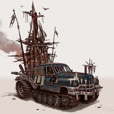 ArtStation - hyun lee Post Apocalyptic Vehicle, Car Dump, Apocalypse World, Post Apocalyptic Art, Car Max, Truck Tank, Apocalypse Art, Mad Max Fury Road, Car Artwork