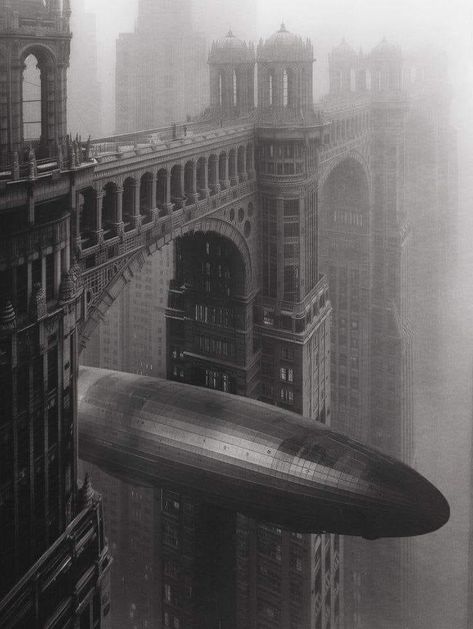 Utropiia City, Airship Concept Art, Future City Concept, Flying City, Airship Art, Art Deco City, Sci Fi Building, Steampunk City, Sci Fi City