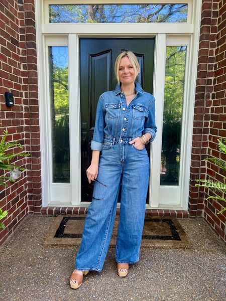 How to Wear a Denim Jumpsuit Outfit | Spring Outfit | Dress to Impress | Summer Outfit | Wide Leg Jeans Outfit

#LTKxMadewell #LTKover40 #LTKstyletip Outfit Wide Leg Jeans, Spring Outfit Dress, Outfit Wide Leg, Denim Jumpsuit Outfit, Wide Leg Jeans Outfit, Jean Outfit, Coverall Jumpsuit, Spring Outfits Dresses, Jumpsuit Outfit