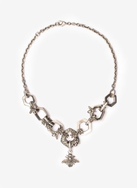 Alexander McQueen ~ Honeycomb Bee Skull Necklace Alexander Mcqueen Necklace, Skull Necklace, Jewel Box, Jewelry Branding, Silver Necklaces, Alexander Mcqueen, Womens Necklaces, Diamond Necklace, Silver Bracelet