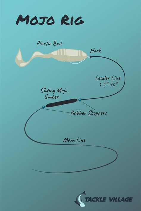 instructional graphic for setting up the Mojo Rig, a finesse form of the Carolina Rig that's great for catching trophy bass Bottom Fishing Rigs, Carolina Rig, Fishing Basics, Bottom Fishing, Bass Fishing Tips, Great Memes, Walleye Fishing, Fishing Rigs, Fishing Knots