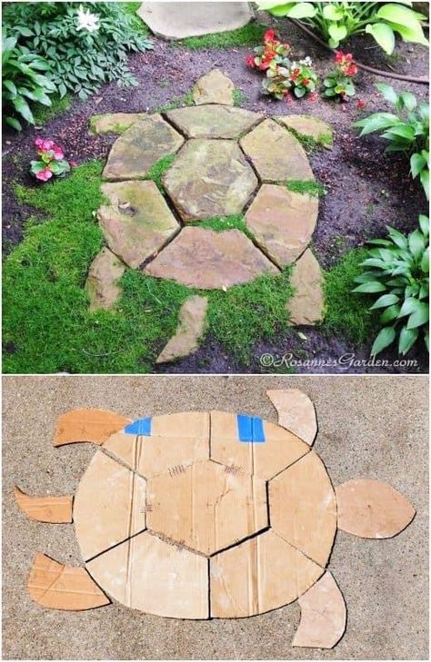 Garden Stepping Stones Diy, Stepping Stones Diy, Rock Garden Design, Garden Decor Diy, Garden Stepping Stones, Beach Finds, Garden Steps, Garden Yard Ideas, Diy Garden Projects