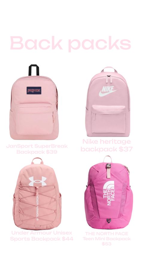 Cute Backpacks for School! #fyp Cute Bookbags For Middle School, Back To School Bookbags, Bookbags For Middle School, Cute Back To School Backpacks, Bookbags For Highschool, Nike Air Bag, Middle School Backpack, Pretty Backpacks, Cute Backpacks For School