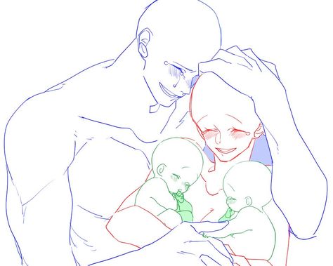 Family Drawing, Body Reference Drawing, Drawing Expressions, Drawing Templates, Figure Drawing Reference, Anime Drawings Tutorials, Art Poses, Anime Poses Reference, Art Drawings Sketches Simple