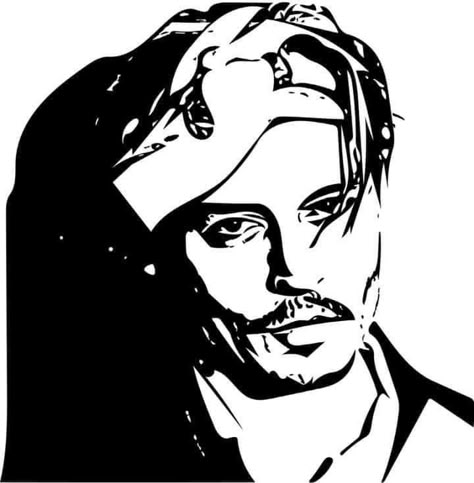 Stencil Art Of Actors, Celebrity Silhouette Art, Afghanistan Culture, Tupac Art, Celebrity Art Portraits, Face Stencils, Stippling Art, Johnny Depp Pictures, Graffiti Style Art