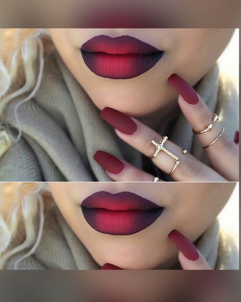 Matte Make Up, Alat Makeup, Lipstick Kit, Ombre Lips, Lip Art, Lipstick Makeup, Makeup Goals, Red Lipstick, Matte Lip