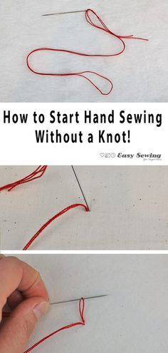 How to Start Hand Sewing Without a Knot video and photo tutorial 1000 Lifehacks, Sew Ins, Beginner Sewing, Beginner Sewing Projects Easy, Leftover Fabric, Sewing Projects For Beginners, Sewing Skills, Love Sewing, Sewing For Beginners