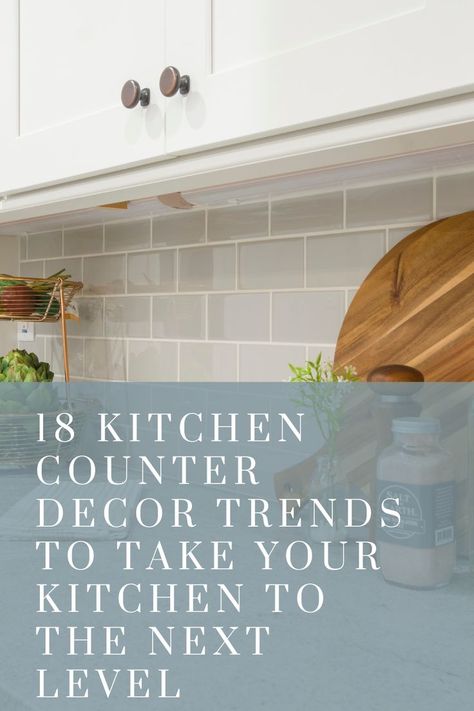 See more here: https://byannabellerose.com/18-kitchen-counter-decor-trends-that-you-will-love/#decorative-trays If you are searching for the trendiest kitchen counter decor, you have come to the right place! Here are 18 kitchen counter decor ideas you will love! Kitchen Corner Decor Ideas, Kitchen Counter Tray Decor, Staging Kitchen Counters, Corner Countertop Decor, Kitchen Counter Corner Decor, Styling Kitchen Counters, Kitchen Counter Styling Ideas, Kitchen Countertops Marble, Organizing Kitchen Countertops