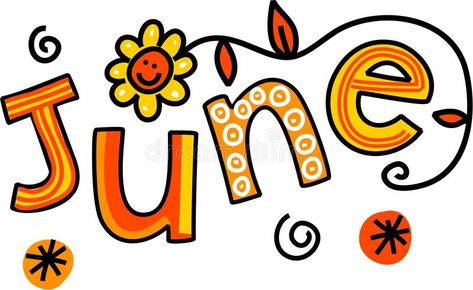 June Clip Art. Whimsical cartoon text doodle for the month of June , #Sponsored, #Art, #Whimsical, #June, #Clip, #doodle #ad June Pictures, Arts Month, Fb Cover Photos, Month Stickers, Signature Ideas, Birthday Frames, Banner Images, Crochet Magazine, Educational Worksheets