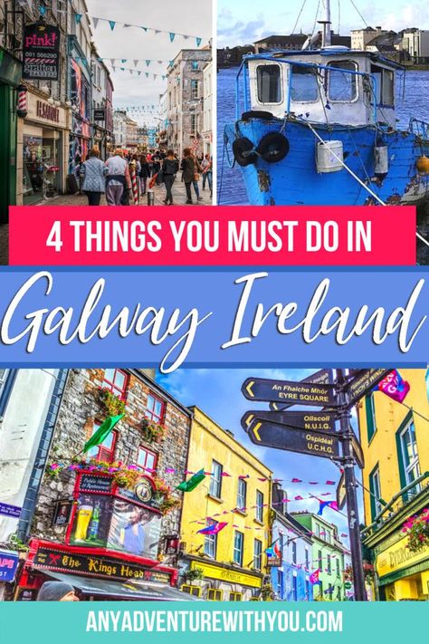 When you head to Ireland, you may think of traveling to big-name cities like Dublin to Kilkenny. But there are many reasons why Galway, Ireland should be on your bucket list. Here are five reasons why. #Ireland #Galway #TravelTips #IrelandTravel Dublin Travel Guide, Ireland 2023, Ireland Galway, Ireland Bucket List, Ireland Road Trip, Ireland Itinerary, Mediterranean Travel, Southern Ireland, Ireland Photography