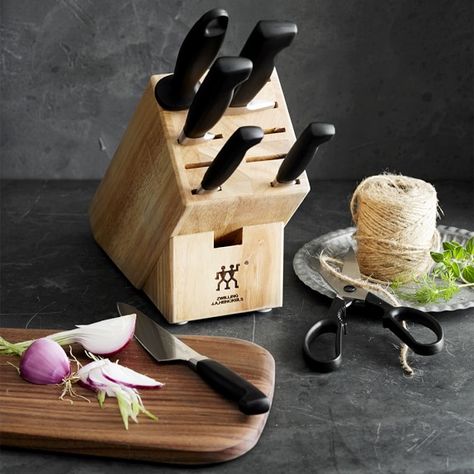 Zwilling Four Star 8-Piece Knife Block Set Con Dao, Kitchen Shears, Knife Block Set, Kitchenware Store, Paring Knife, Bread Knife, Utility Knife, Change Is Good, Knife Set