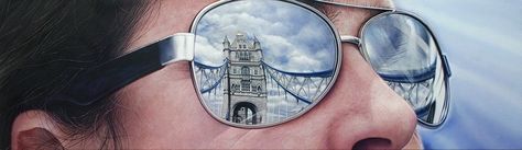 by Simon Hennessey Simon Hennessey, Hyperrealistic Art, Reflection Art, Hyper Realistic Paintings, Paintings Famous, Favorite Paint, Realistic Paintings, A Level Art, Famous Landmarks