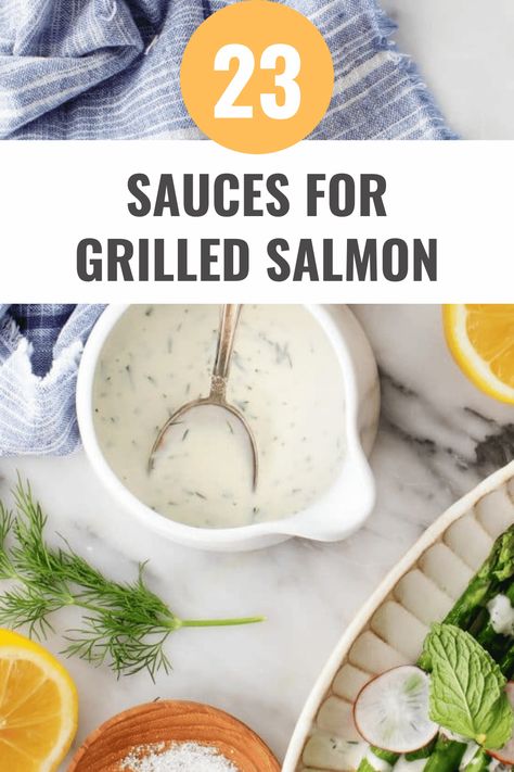 23 Easy Sauces for Grilled Salmon That Will Wow Your Guests – Happy Muncher Sauce For Grilled Salmon, Best Sauce For Chicken, Easy Sauces, Cashew Cheese Sauce, Mustard Bbq Sauce, Coconut Curry Sauce, Roasted Red Pepper Sauce, Cilantro Lime Sauce, Bearnaise Sauce