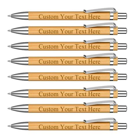 PRICES MAY VARY. 1. Personalized Pens: This custom bamboo ballpoint pen set would be a practical gift, perfect for kids, students, teachers, friends and more, perfect as a birthday or holiday gift for business clients, colleagues, loved ones or other items for your home study or The desk adds a touch of sophistication and can also be used in schools, offices, parties, conferences, trade shows, corporate events, promotions and more. 2. Material: Natural bamboo, polished and smooth, protect the en Personalized Pens, Bamboo Pen, Gift Favors, Laser Ideas, Personalised Pens, Engraved Wedding, Best Pens, Wedding Gift Favors, Writing Supplies