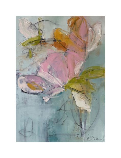 Contemporary Floral Art Flower Paintings, Abstract Pastel Art, David Park, Abstract Floral Artwork, Abstract Botanical Art, Fairfield Porter, There Are No Mistakes, Lynn Johnson, Loose Watercolor Paintings