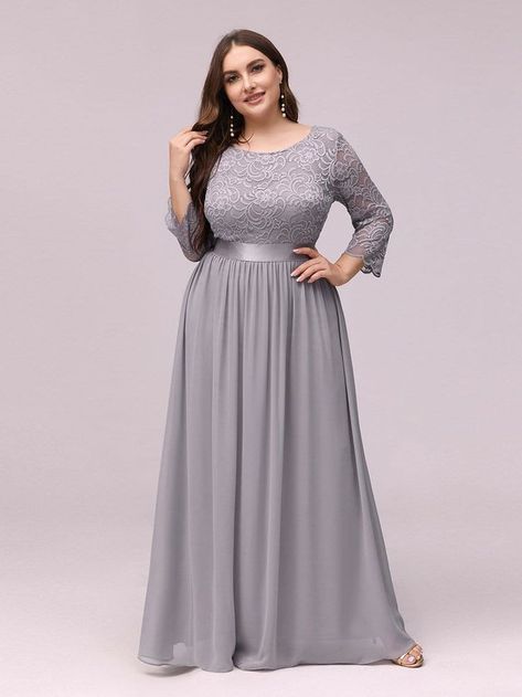 Lace Bridesmaids Gowns, Plus Size Bridesmaid Dress, Formal Maternity Dress, Lace Evening Dress, Plus Size Bridesmaid, Lace Bridesmaids, Evening Dresses With Sleeves, Chiffon Evening Dresses, Evening Dresses Plus Size