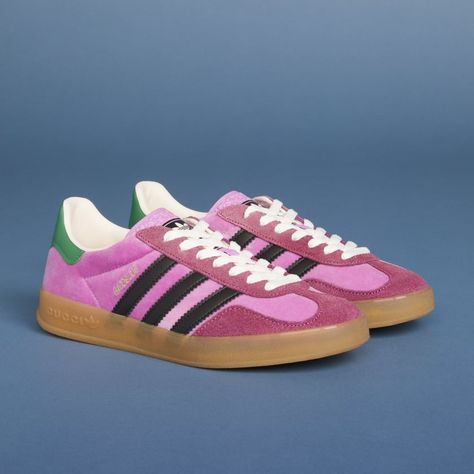 adidas Women's adidas x Gucci Gazelle Shoes - Pink | women lifestyle | adidas US Gazelle Green Outfit, Gucci Gazelle Green, Pink Adidas Outfit, Pink Sneakers Outfit, Adidas Gazelle Pink, Adidas Gazelle Outfit, Pink Gazelles, Adidas Gazelle Women, Adidas X Gucci