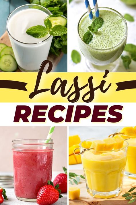 These lassi recipes will make you fall for Indian cuisine, if you haven’t already. From sweet mango to spicy masala, these lassis are the ultimate refreshments! Indian Lassi Recipe, Sweet Lassi Recipe, Lassi Drink Recipe, Sweet Lassi, Mango Lassi Recipe, Strawberry Lassi, Mango Lassi Recipes, Lassi Recipe, Mango Lemonade