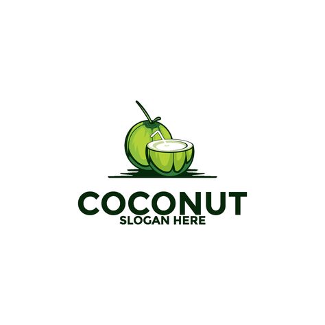 Coconut Logo Design Branding, Coconut Logo, Basketball Logo, Vector Template, Design Concepts, Samoa, Branding Design Logo, Vector Logo, Tshirt Logo