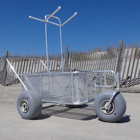 Beach Wagon Diy, Beach Cart Diy, Pier Cart, Fishing Trolley, Beach Fishing Cart, Beach Wagon Cart, Fishing Cart, Beach Wagon, Beach Cart