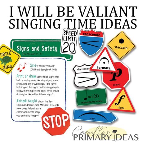 I Will Be Valiant Singing Time, Lds Object Lessons, Singing Time Ideas, Lesson Plan Ideas, Primary Program, Time Lessons, Primary Chorister, Primary Songs, Primary Singing Time