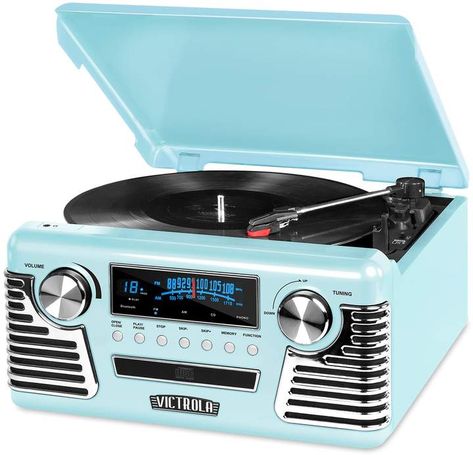 Bluetooth Record Player, Retro Record Player, Music Studios, Gaming Rooms, Home Decor Retro, Computer Desks, Music Vinyl, Vintage Industrial Decor, Vinyl Record Player