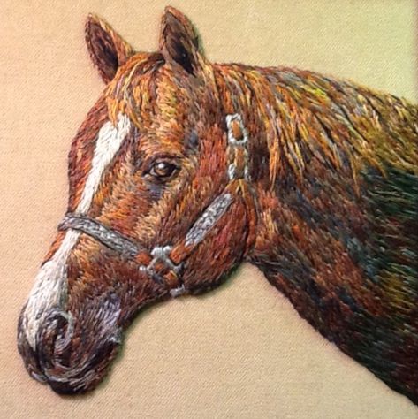 This Brown Horse was created as a hand embroidered portrait. Art embroidery might be defined with thread. The needle is the brush, the thread the paint and the fabric is the canvas. Using hundreds of colored threads to create one of a kind pet portrait. Result is an artistically made Brown Horse wall hanging with frame. It would also be a unique gift for holidays, birthdays, weddings and showers. Embroidered Horse, Embroidered Portrait, Persian Art Painting, Crochet Bedspread Pattern, How To Make Brown, Crochet Bedspread, Hand Embroidery Kit, Art Embroidery, Brown Horse