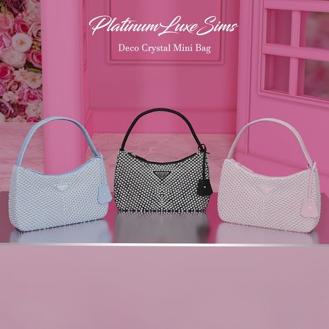 Download Crystal Mini Bag - The Sims 4 Mods - CurseForge Y2k Handbag, Prada Mini, Colour Swatches, Crystal Handbag, Sims 4 Clutter, Sims 4 Cc Shoes, Pelo Sims, Sims 4 Children, Sims 4 Expansions