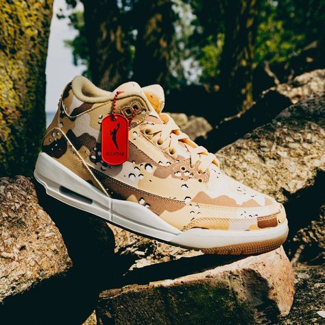 WNBA x Women's Air Jordan 3 Retro "Desert Camo" drops on July 19th. Don’t miss out! 🔵⁠ ⁠ #AirJordan3 #DesertCamo #SneakerHeads #KicksOfTheDay #SneakerCulture #SneakerAddict #SneakerLove #SneakerFreaker #SoleCollector #SneakerCommunity Retro Desert, Jordan 3 Retro, Womens Air Jordans, Desert Camo, Air Jordan 3 Retro, Sneakers Addict, Air Jordan 3, Wnba, Jordan 3