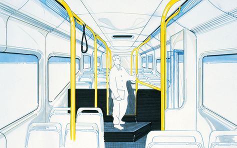 Train Concept, Digital Sketching, Bus Drawing, Truck Drawing, Bus Design, Train Drawing, Product Sketch, Bus Interior, Illustration Ideas